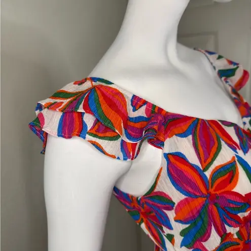 Skies Are Blue Red and White Sleeveless Maxi Sundress Size Small. #151