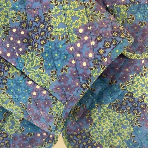 Christopher & Banks Quilted Floral Frenzy Full Zip Jacket Size XL Boho Garden - Image 7