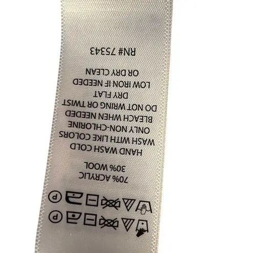 Artisan NY Cream Mixed Knit Split Back Sweater size Small