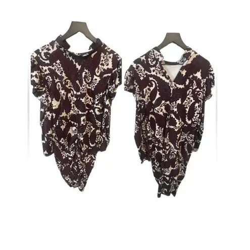 Eloquii Dress Womens Plus 22 Paisley Mock Neck Puff Sleeve Holiday Party Be Rad