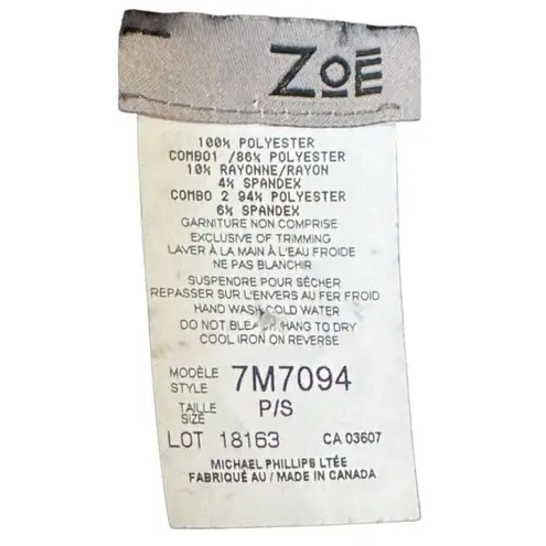 Zoe & Liv Zoe Women's Vest Open Front Collared Floral Design Sleeveless Gray Petite Small