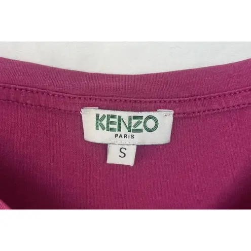 Kenzo Paris Purple Magenta Striped Logo T