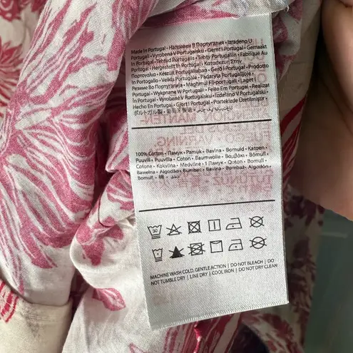 Desmond & Dempsey Cactus Flower Pajama Set XS Red