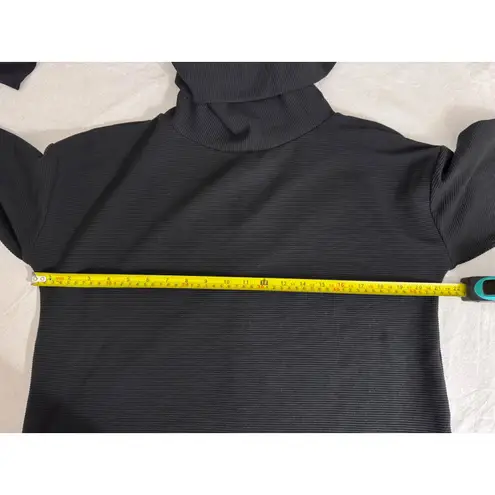 Ideology Women's Black Ribbed Funnel Neck Long Sleeve Pullover Top - Image 4