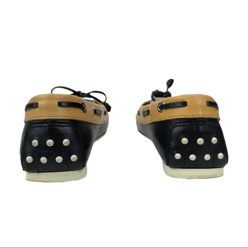 Tod's Color block Leather Lace & Bow Driving Shoes Topsiders Moccasins Size 36