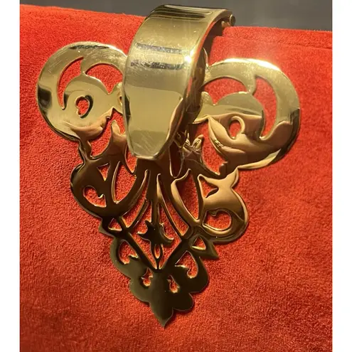 STUNNING Rodo Red Suede Handbag w Gold Embellishment Closure Handmade in Italy