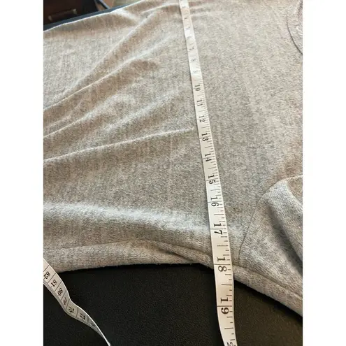 T by Talbots Lounge Twist Front Sweater Womens S Gray Scoop Stretch Long Sleeve