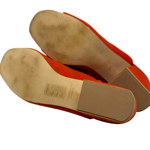Vagabond Elena Mule Slide Sandals Heels Tangerine Orange Red Size 40 US 10