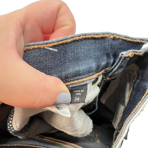 Veronica Beard Carolyn 10" Baby Boot Jeans Allure Wash Stripe Size 24