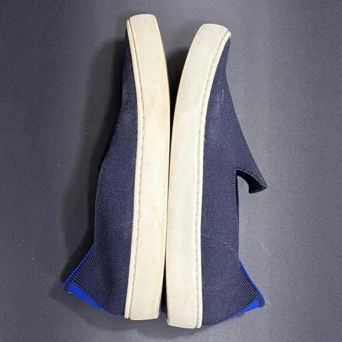 Rothy's Navy Blue Classic Slide Sneakers Preppy Quiet Luxury Designer 7.5 Women