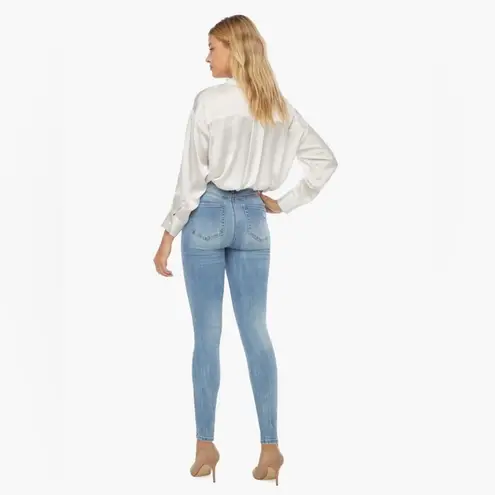 JustFab High-Waisted Distressed Jeans