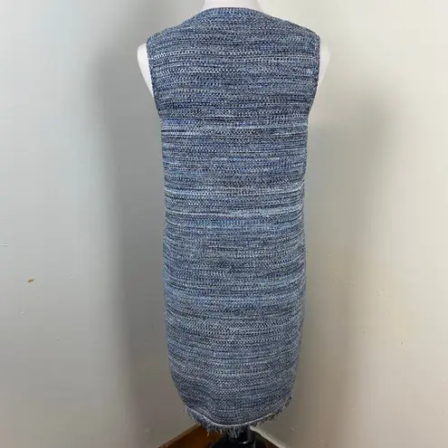 Anthropologie  Holding Horses Blue Fringed Kint Sweater Dress Small