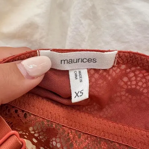 Maurice's  orange lacey bralette size xs