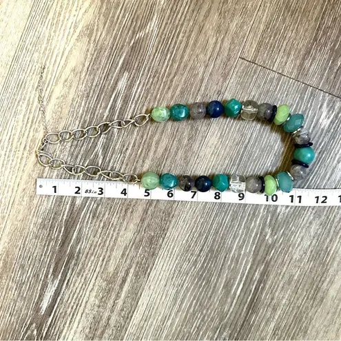 Ny Collection chunky blue beaded statement necklace