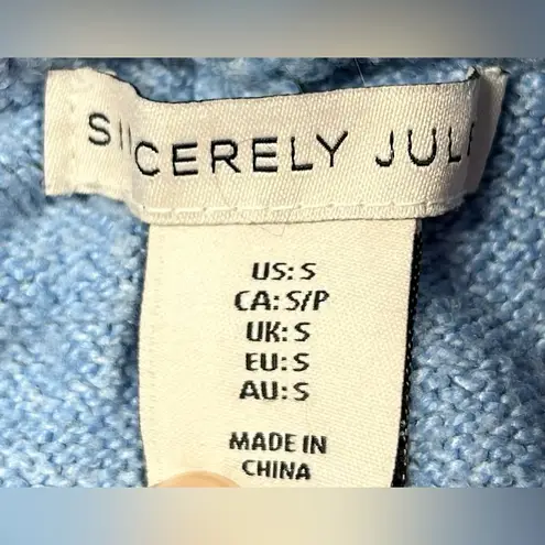 Sincerely Jules Size S Blue 2 Piece Smiley Cropped Sweater & Wide Leg Pants - Image 10
