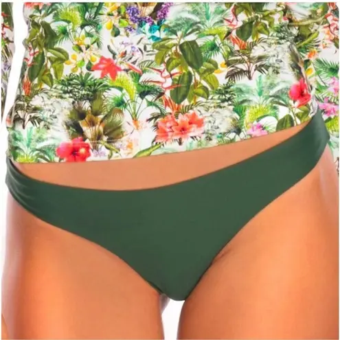 CorpoBonito Swimwear Del Mar Reversible Swim Bikini Bottoms Green Size L