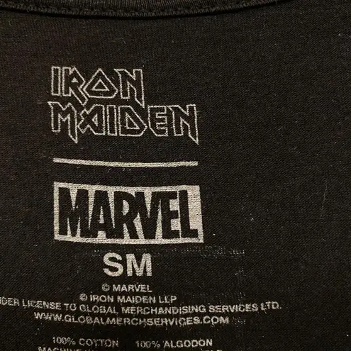 Iron Maiden X Marvel Deadpool Can I Play with Madness Rock Tshirt size Small