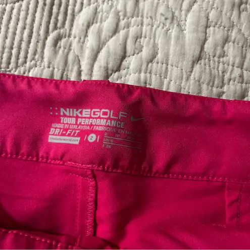 Nike  pro dri fit tour performance hot pink golf skirt size 2