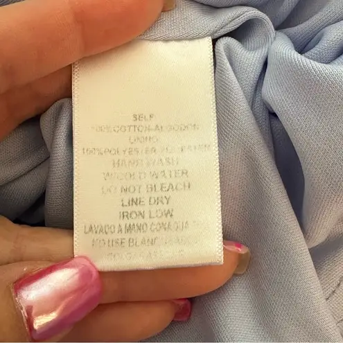 Aura Blue Tiered Midi Sundress Casual