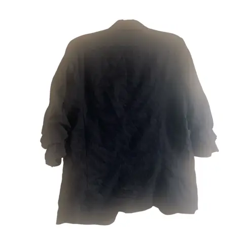 ✨Scoop Ultimate ScubaKnit Relaxed Black Sz Large Blazer with Scrunch Sleeves✨