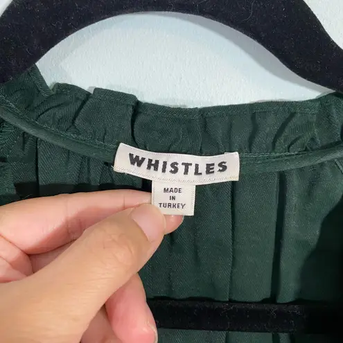 Whistles Women's Dark Green Long Sleeve Enora Dress Size S Minimalist