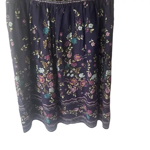 Y Apparel Y2k 2000s Size Large Purple Floral Boho Hippie Retro Above Knee Dress