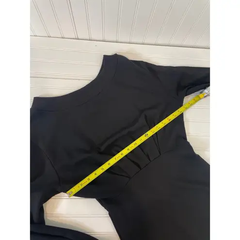 Strut & Bolt Mini Pencil Dress Womens Size S Black Off the Shoulder Long Sleeve