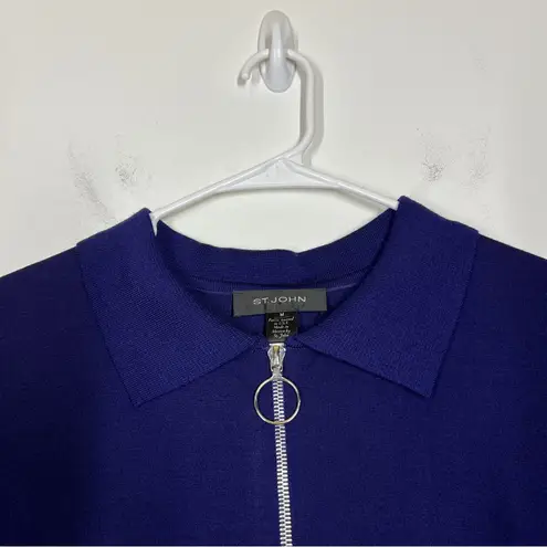 St. John Wool Blend Knit Short Sleeve Sweater Size Medium