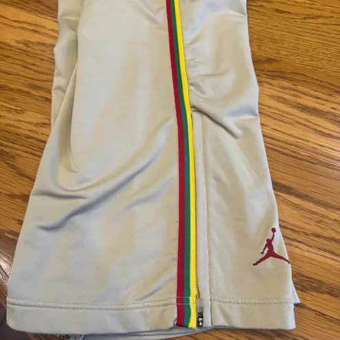 Jordan VINTAGE‎  Womens TRACK Pants Large/Medium Tan, Red, Green, Yellow Dri-Fit