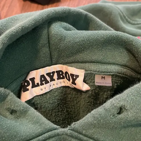 Playboy  x PacSun Medium Green Hoodie Sweatshirt