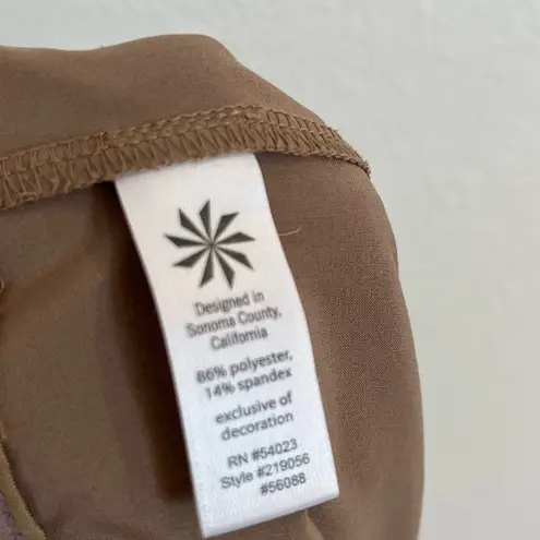 Athleta  Tan Wherever Tiered Pleated A-Line Tennis Athletic Skirt Skort 8