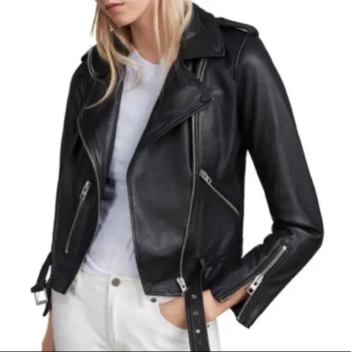 Unique Vintage Black faux leather jacket