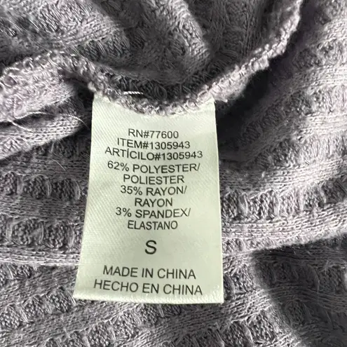 Charles Henry Chaser Waffle Knit Lavender Pullover Thermal Top Size Small