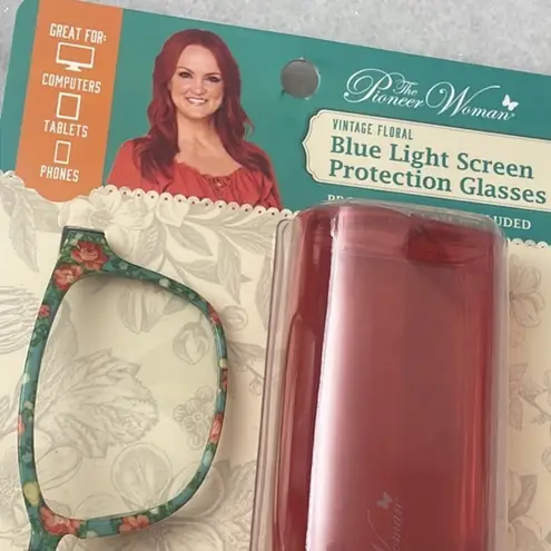 The Pioneer Woman glasses floral blue light screen protection glasses,case NWT