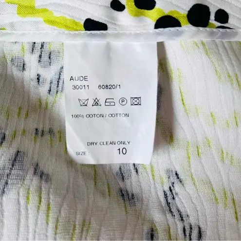 Bernard Zins Paris Aude Women's Pants 10 Made in France 100% Cotton Summer Chic Green