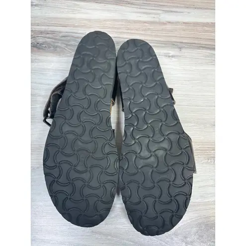 Naot Women's Pamela EU 41 L10 Black Leather Adjustable Slingback Buckle Sandals Size 10