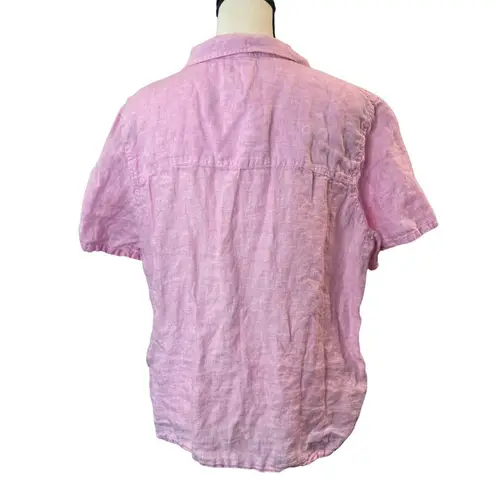 C&C California Women’s Pink Linen Blouse Size XL