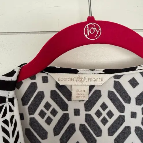 Boston Proper Women’s 6 Patterned Wrap Dress Stretchy