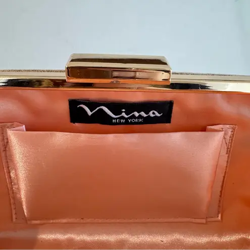 Nina New York Beaded Clutch Evening Bag Pink Yellow Y2K