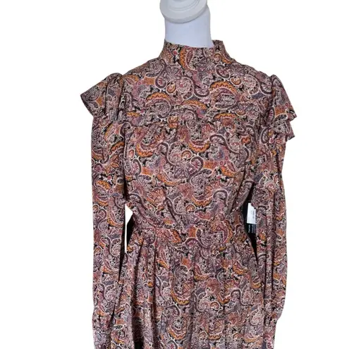 Ulla Johnson - NWT Luna Long Sleeve Silk Dress in Goldenrod - Wine Sz 4