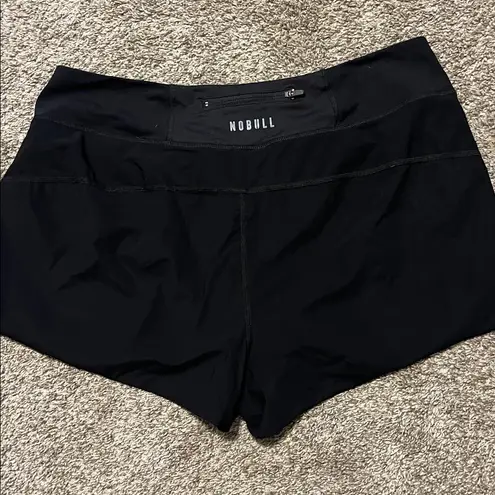 Nobull Women's Black Pace Short 3" Athletic Shorts Large
