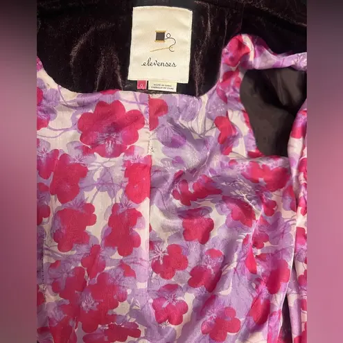 Elevenses Anthropologie Brown Soft Two Hook Closure Women’s Jacket Sz 0