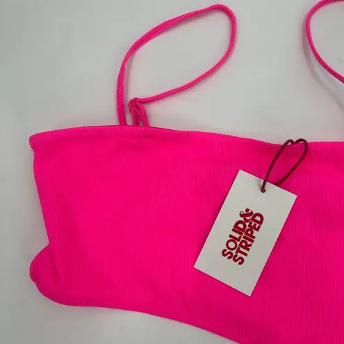 Solid & Striped Swimsuit SZ Large Cameron Cutout One Piece NWT Crinkle Rib Pink