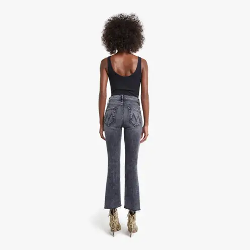 MOTHER the Insider Crop Step Fray in Train Stops Size 25 Denim Ankle Jean Black