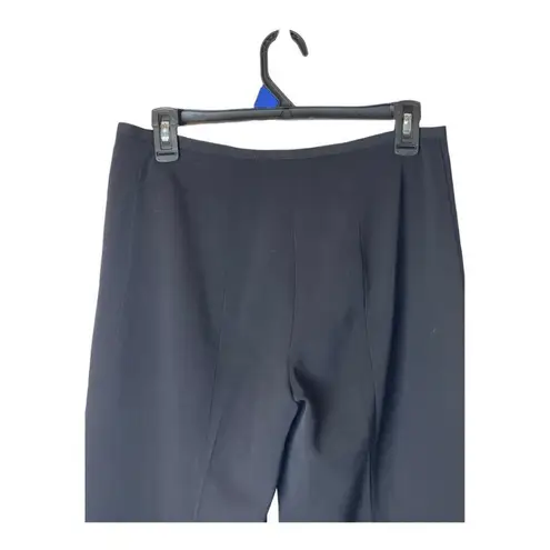 Moschino Black Wool Flat Front Wide Leg Trouser Pants Size 8