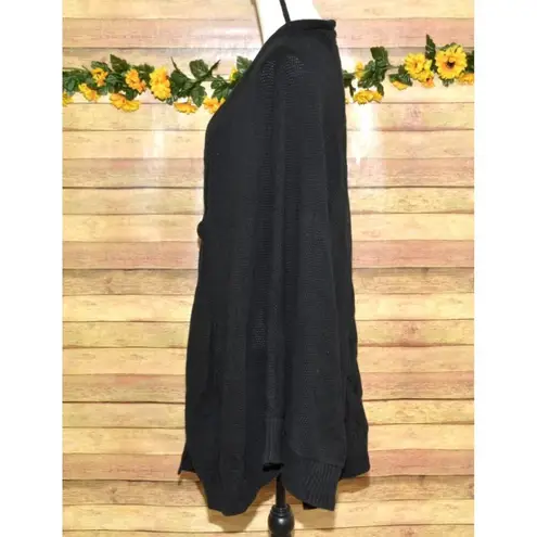 UGG Angeline XL Cape Poncho Ladies Black Cable Knit Sweater Arm Holes Pockets