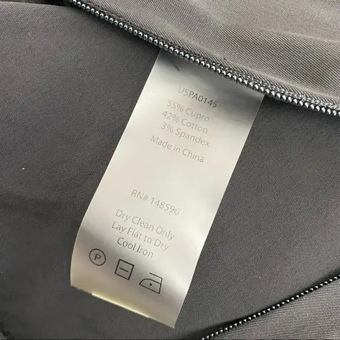 Universal Standard Cropped Silky Satin Straight Wide Leg Side Zip Pants: Black