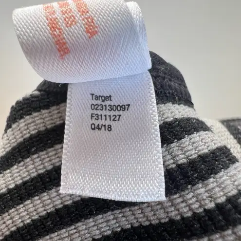 Colsie Women's Ribbed Bralette Striped Black Gray Padded Bra Keyhole Back Small