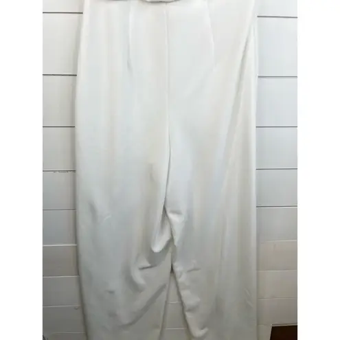 Love by Design LOVE X DESIGN Jumpsuit Womens Size M White One Shoulder Wide Leg Draped Top