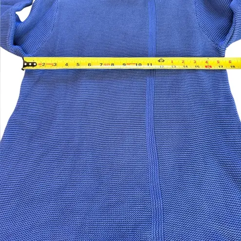 Habitat Cotton Blue Turtleneck Sweater Wooden Button Cuffs Womens Size Small - Image 7